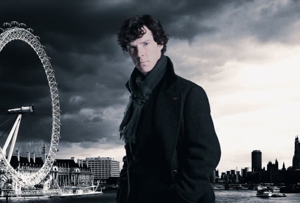 Шерлок на фоне Лондона